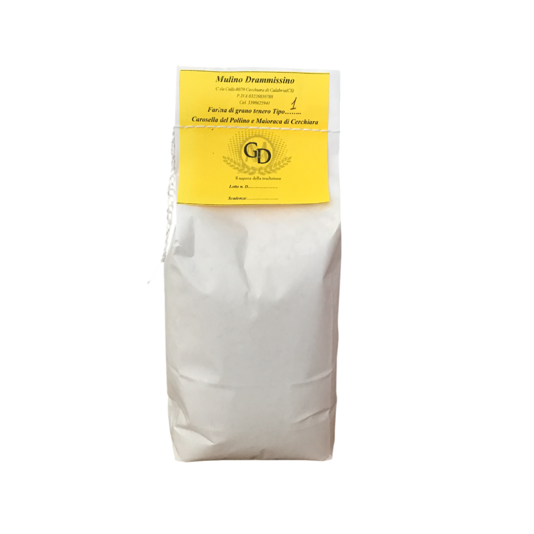 Farina di grano tenero di Tipo 1 Carosella del Pollino e Maiorca di Cerchiara - 1 kg