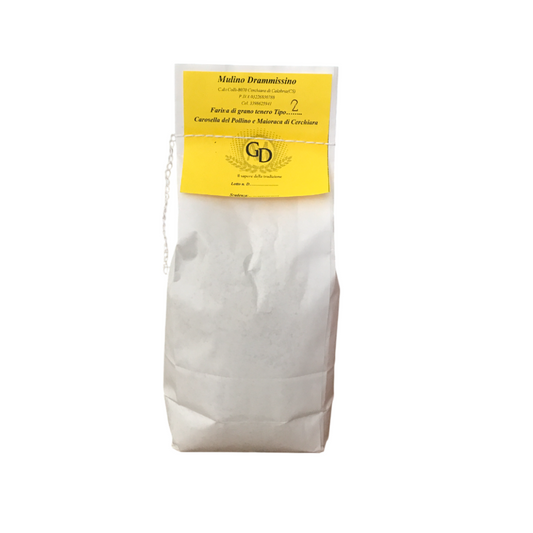 Farina di grano tenero di Tipo 2 Carosella del Pollino e Maiorca di Cerchiara - 1 kg